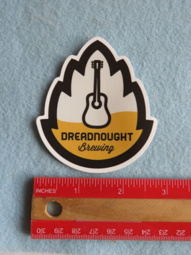 DREADNOUGHT Brewing Co ~ Monroe WASHINGTON ~ Guitar Beer Collectible STICKER