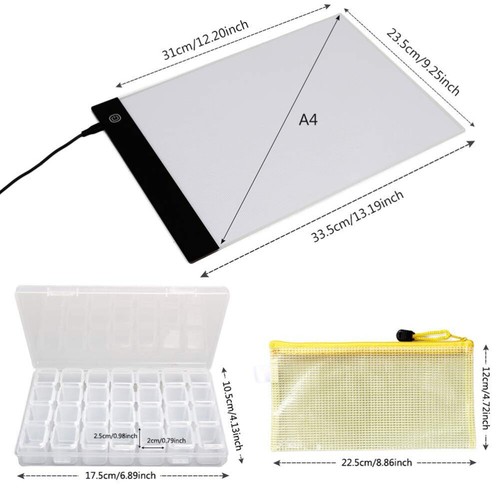 A4 LED Licht Pad Licht Board Ständer Halter DIY Diamant Malwerkzeuge Skizzieren