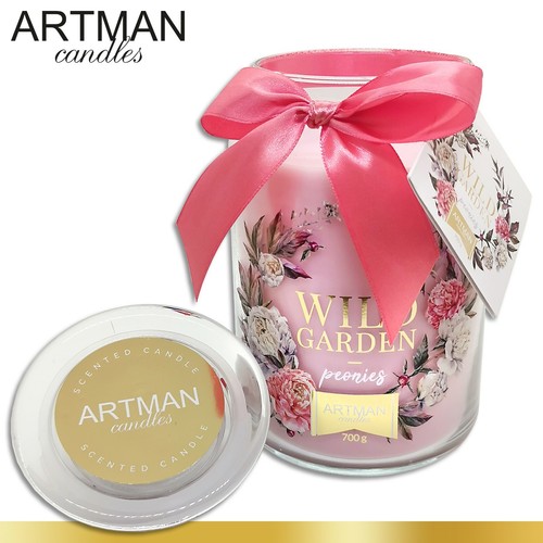 Duftkerze 700 g im Glas Wild Garden Peonies Geschenk Duftwachs 130 h Brenndauer