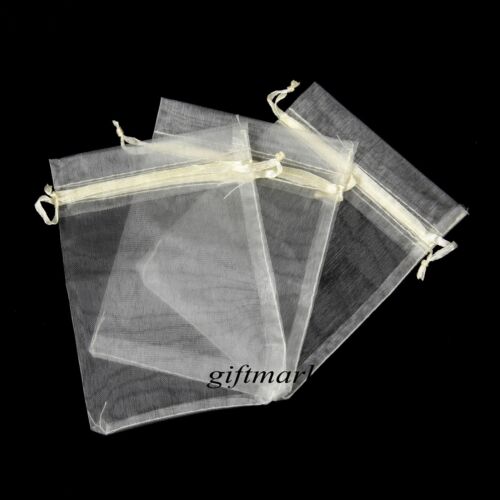 25//50//100pcs Sheer Organza Wedding Party Favor Gift Candy Bags Jewelry Pouches
