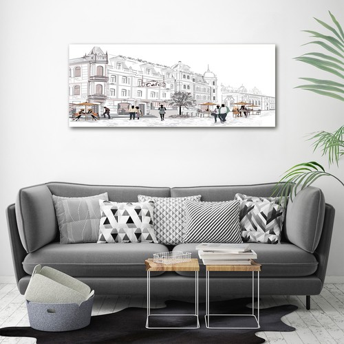 Glas-Bild Wandbilder Druck auf Glas 125x50 Deko Kunst Altstadt