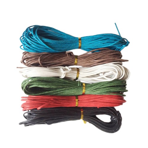 6pcs 6 Colors 2mm Jewelry Making Beading Cotton Waxed Cord String 10m #4