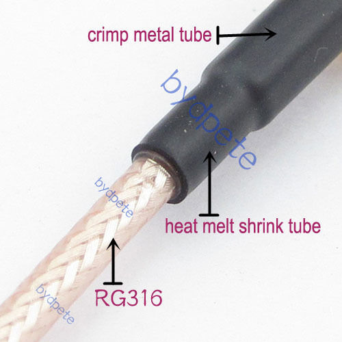 CRC9 CRC-9 female pin to SMA male right angle RF Coax Jumper RG316 Pigtail cable