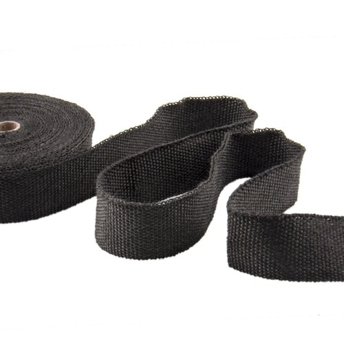 2/" x 50/' Exhaust Heat Wrap Roll for Motorcycle Fiberglass Heat Shield Tape Black