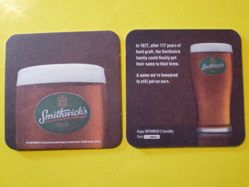 Beer Brewery COASTER SMITHWICK/'S Pale Ale ~ Kilkenny County Ireland Since 1710