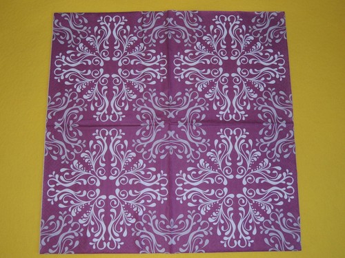 1 PACKUNG 20 Servietten PLATTERN tile ANGEBOT purple Muster Fliese ornamente