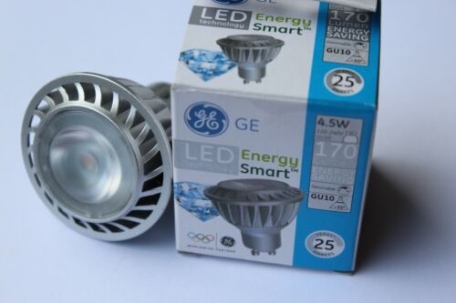 GE GU10 97248 240v DIMMABLE LED Bulb Lamp 4.5w FloodBeam 2700k warm white L58mm