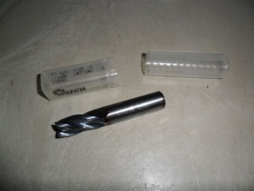 7/16"  SOLID CARBIDE 4 FLUTE CENTER CUTTING SINGLE END MILL TIALN  BY HANITA 