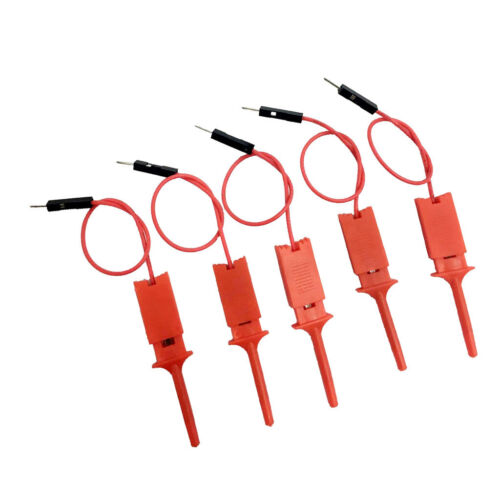 5 Pieces High Quality Logic Analyzer Cable Probe Test Hook Clip Line Red