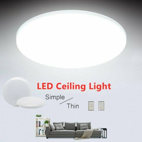 Round LED Ceiling Light Panel Down Lights Bathroom Kitchen Living Room Wall Lamp 