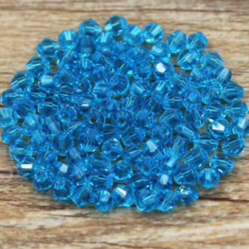 Free shipping 100-500pcs  Crystal 4mm 5301# Bicone Beads YOU Pick color