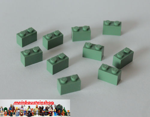 Lego® Basic Stein 1X2 Sandgrün Sand Grün Sand Green 3004 10 Stück NEUWARE