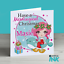 Mermagical Christmas Personalised Mermaid Riding A Narwhale Christmas Card