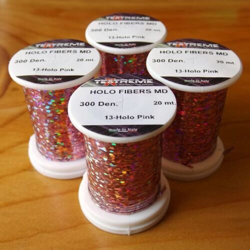 20m Spool ** 2019 Stocks ** MEDIUM Textreme Holographic Tinsel For Fly Tying