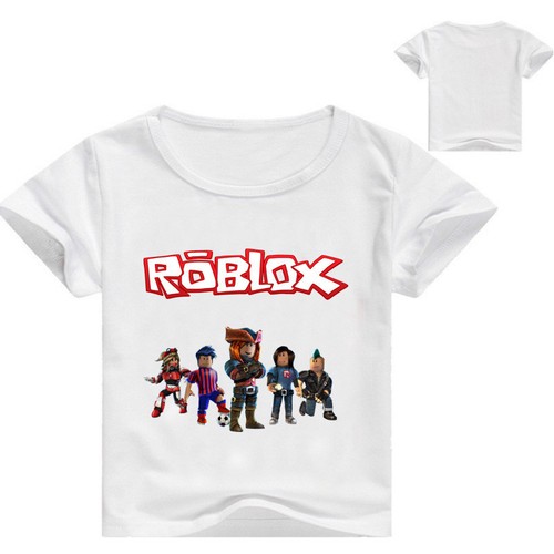 ROBLOX Boys Girls Kids Cartoon Short Sleeve T-shirt Tops Summer Casual Costumes