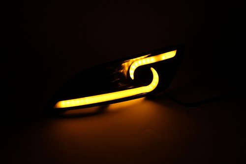 DRL LED Daytime Running Light With Turn Signal Lamp For Ford Fiesta 2013-2015