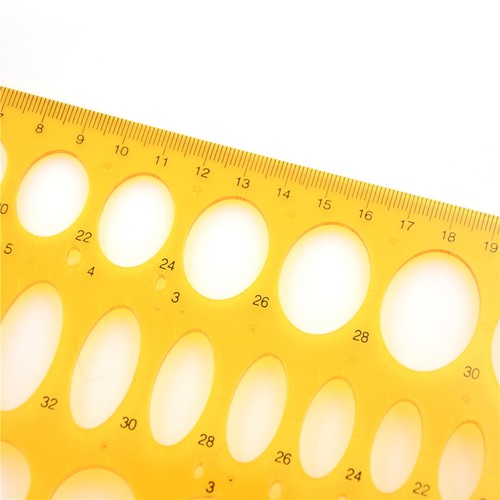 Geometry College Math Stencil Template Ellipse Isometric Oval 21mm 25mm ME