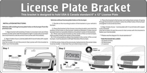 GOLD Frame for PONTIAC Details about  / License Plate Bumper Mounting Holder Adapter Bracket