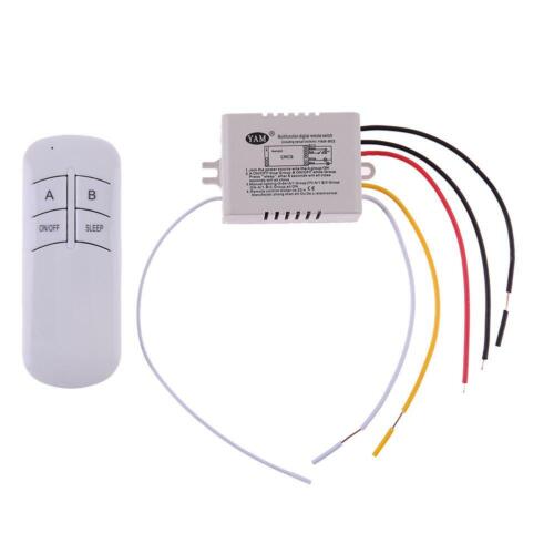 Wireless ON/OFF 220V Lamp LED Remote Control Switch Receiver Transmitter 