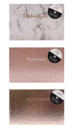 Marble Design Mini Photo Album 6x4 Inch Photo Album Slip in Holds 36 Photos 