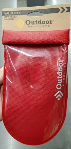 Outdoor Products Valuables Dry Pouch Red Water Tight Gear