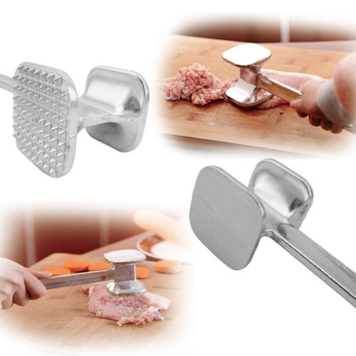 Aluminium Metal Meat Mallet Tenderizer Steak Beef Chicken Hammer Kitchen Tool GX 