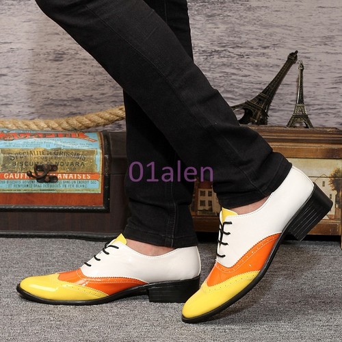 Homme Couleur PIECES Lacets Robe Formelle Chaussures Bout D/'Aile Oxford Chaussures chic Causal