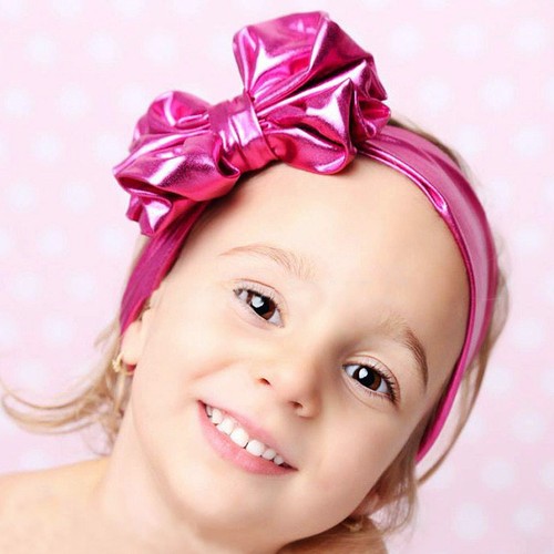 7PCS Baby Girl Gilt Bow Hair Band Rabbit Ear Headband Hair Accessories Head Wrap
