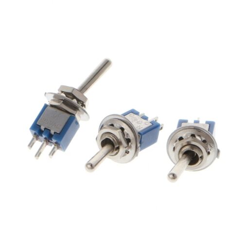 10Pcs AC 250V/1.5A 125V/3A inverseurs 3-Pin ON/ON 2 Position Mini interrupteur à bascule bleu 