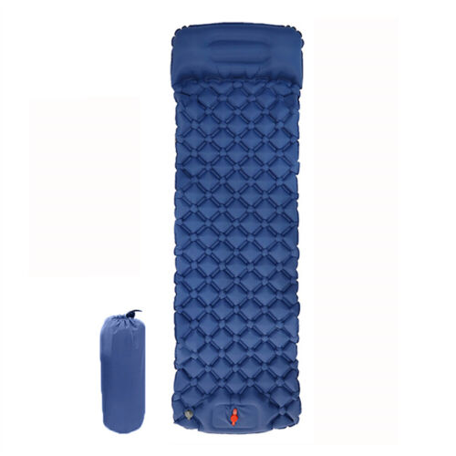 Camping Sleeping Pad Inflatable Air Mat with Pillow Lightweight Backpacking 