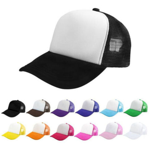 Women Men Trucker Mesh Baseball Cap Adjustable Flat Hat Casual Hip Hop Snapback