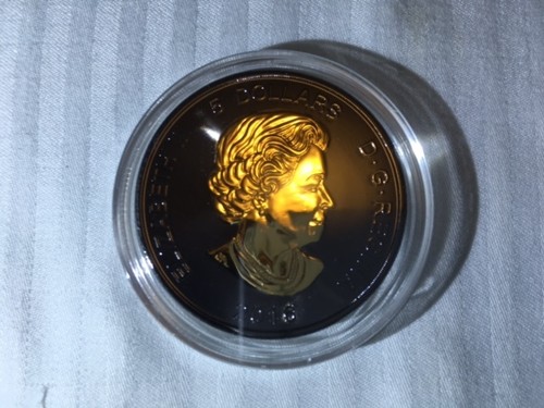 1 OZ SILVER Dollar Canadian Cougar BLACKOUT COLLECTION RUTHENIUM 24K w coa
