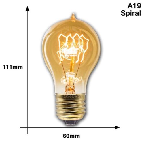 Industrial Decorative Filament Light Dimmable Vintage Bulb E14//E27 Edison A+