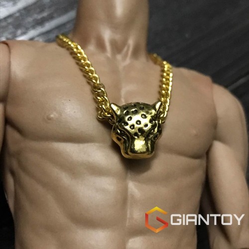 In-stock 1//6 Big Golden Leopard Necklace PH Fashion clothes