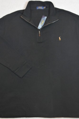 Polo Ralph Lauren Sweater French Rib Half-Zip Pullover Black 2XB 2XLT NWT