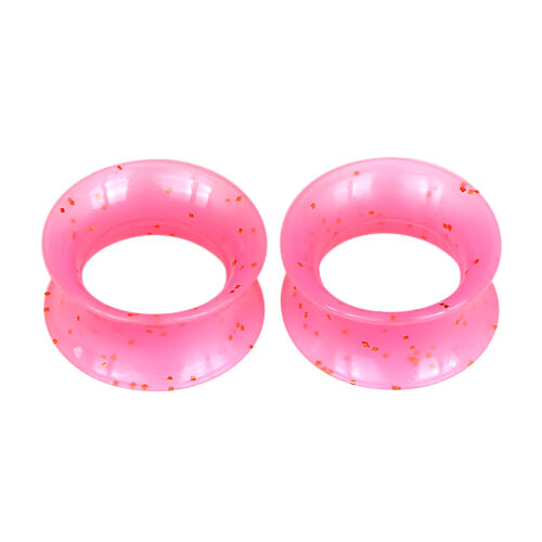 Ultra-Thin Soft Silicone Double Flared Flexible Tunnel Plugs Ear Gauges 2g-3//4/"