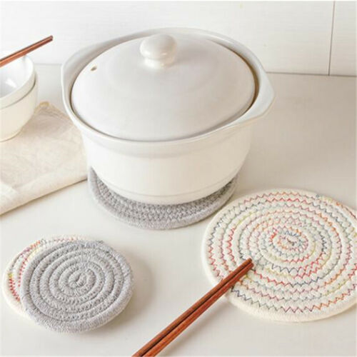 Round Coffee Tea Mug Pot Washable Heat Insulation Placemats Dining Table Mat Q 
