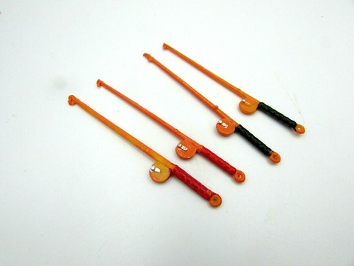 4 per Package Vtg Miniature FISHING POLES Fairy Crafts Dollhouse NOS