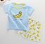 US Summer Kids Baby Girls Boys Printed T-shirt Tops Shorts Outfits Clothes Set