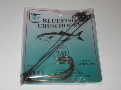 3 3 Pack Bluefish Chum Crochets Chunk Rig Taille 7//0 Fil Hameçon Crochet