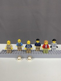 Lego Minifigure City - 6 Lot - Mountain Police / Crook / Prisoner - Great