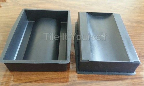 * 2 PCS PLASTIC DRAINAGE CHANNEL CONCRETE PAVING MOULD SLAB FLOOR TILE