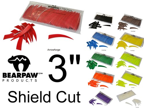 Shield Cut 3/" Zoll Einfarbige Federn RW Bearpaw Truthahnfedern Naturfedern