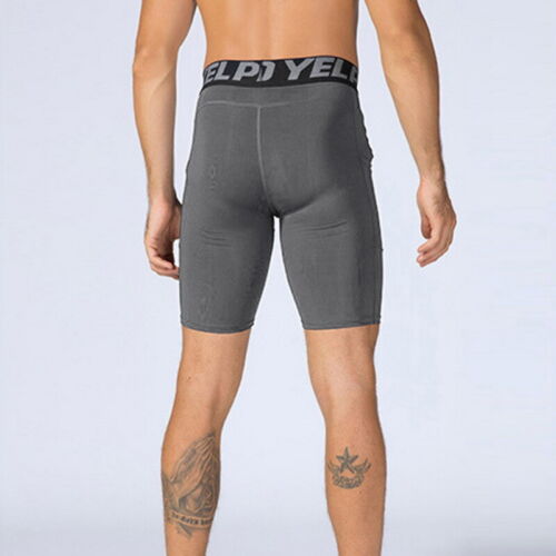 Men Compression Shorts Quick Dry Tights Trunks Sports Phone Pocket Shorts Sports 