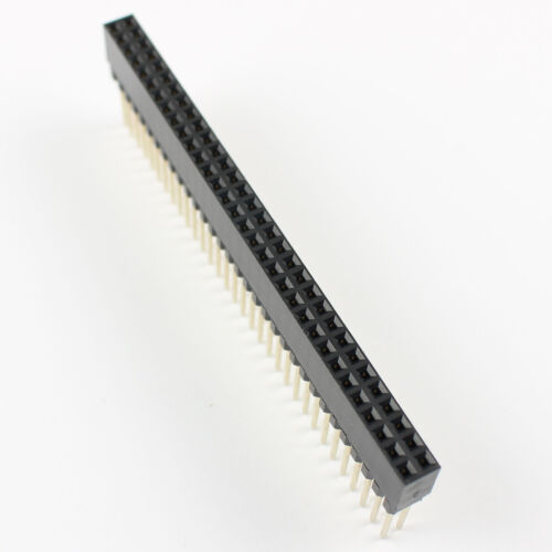 2Pcs 2.54 mm 2x32 pin 64 Pin Female Double Row Straight Long Pin Header PC104