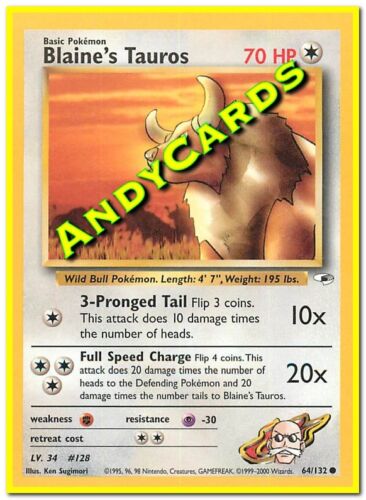 BLAINE/'S TAUROS 64//132 COMUNE GYM HEROES INGLESE ANDYCARDS