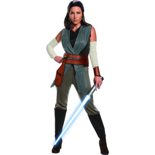 820698 Rubies Star Wars The Last Jedi Deluxe Rey Adult Womens Costume 