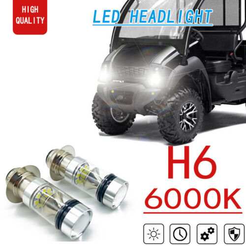 2x 6000K 100W White LED Headlight Bulb For Honda Sportrax TRX400EX 1999-2008