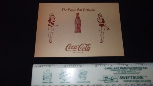 Coca Cola /"the PAUSE that refreshes/" Postcard 1930 Illustrated Vintage Coke