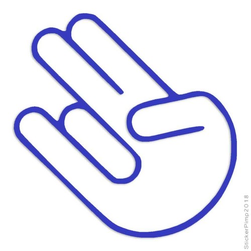 The Shocker Hand Symbol Decal Sticker Choose Color Large Size #lg2939
